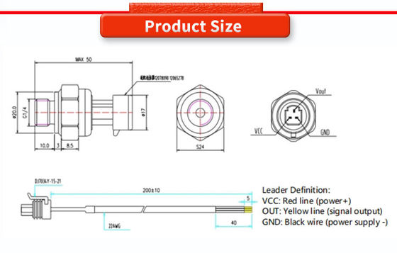 Customized 5VDC Power Supply Liquid Level Sensor for Tank and Water Level Monitoring
