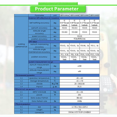 UNIVO UBTS1000Y GNSS/INS Integrated Inertial Navigation System Speed Accuracy ≤0.03m/s