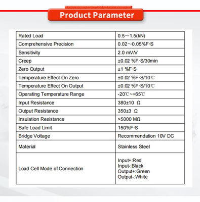 Tension and Compression Scale with Comprehensive Precision and 2.0mV/V Sensitivity