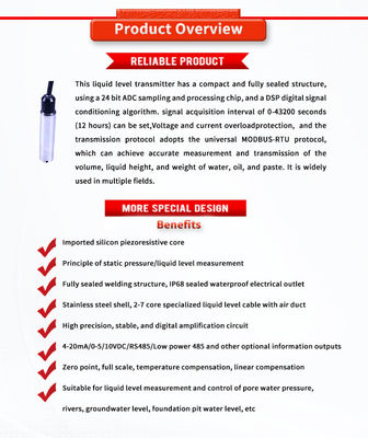 UBPT500-601Y Water Level Transmitter For Monitoring And Measuring Liquid Levels