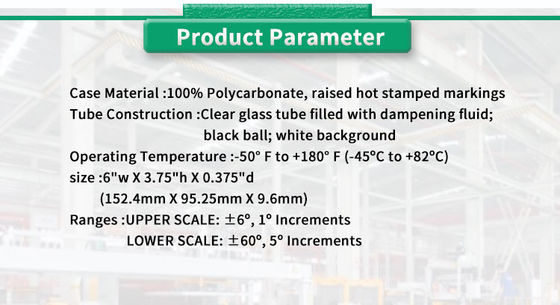 Industrial Grade 2056Y Rieker Glass Tube Inclinometer with 60 Degree Precision Angle