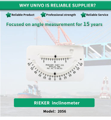 Industrial Grade 2056Y Rieker Glass Tube Inclinometer with 60 Degree Precision Angle
